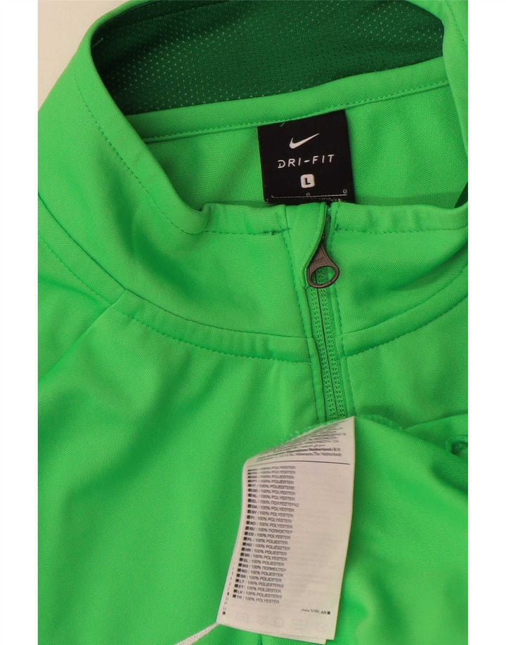 Jachetă de top pentru trening Nike Dri Fit Graphic pentru bărbați, mare, verde