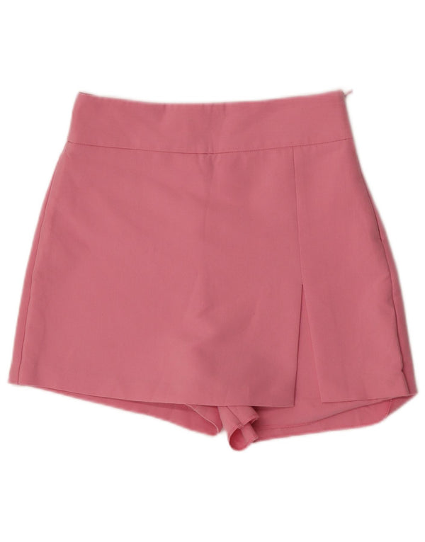 Pantaloni scurți casual pentru femei cu talie înaltă Zara Medium W28 Poliester roz