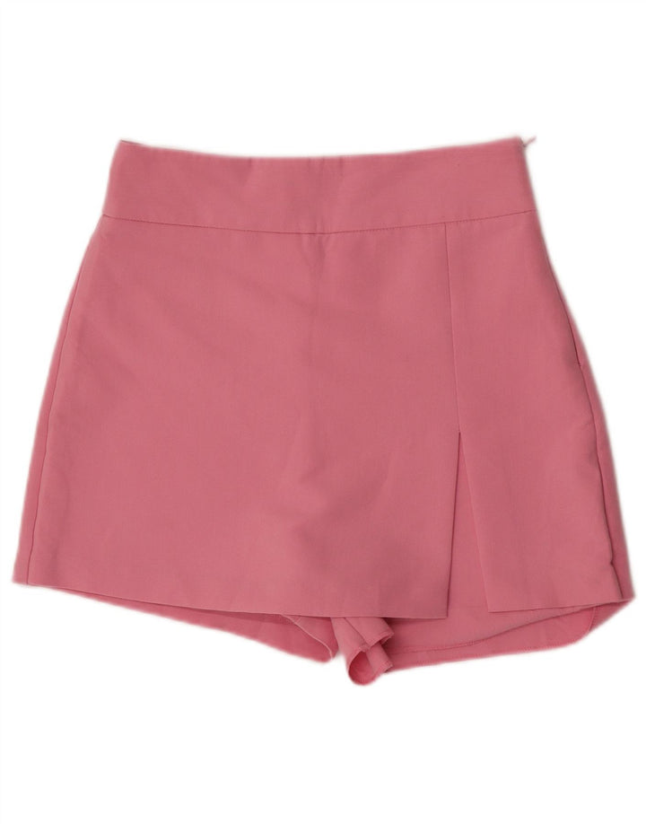 Pantaloni scurți casual pentru femei cu talie înaltă Zara Medium W28 Poliester roz