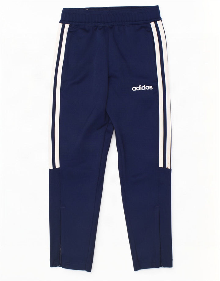 Pantaloni de trening Adidas Climalite pentru baieti 5-6 ani poliester bleumarin