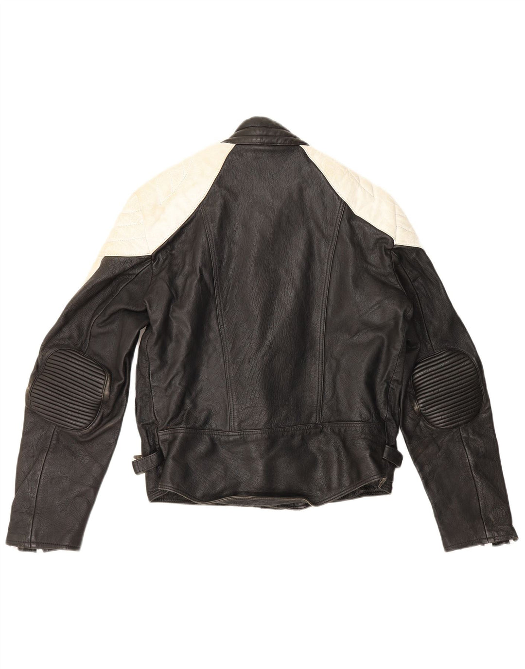 Jachetă vintage din piele pentru bărbați UK 38 Medium Black Colorblock
