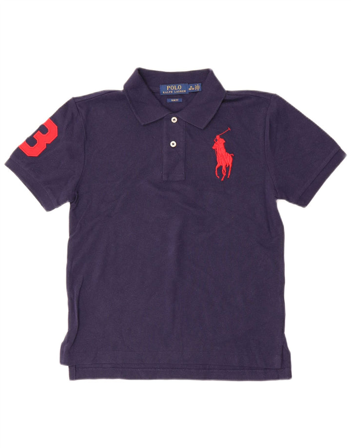 POLO RALPH LAUREN Tricou polo slim pentru baieti 10-11 ani Mediu Bleumarin