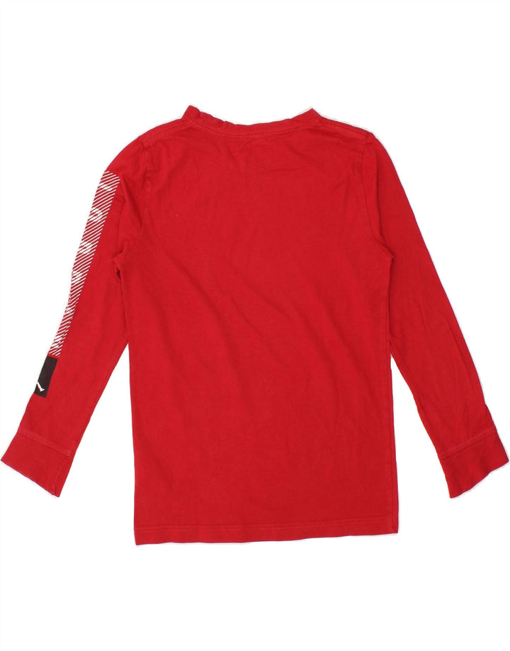 JORDAN Boys Graphic Top Long Sleeve 10-11 Years Red Cotton Vintage Jordan and Second-Hand Jordan from Messina Hembry 
