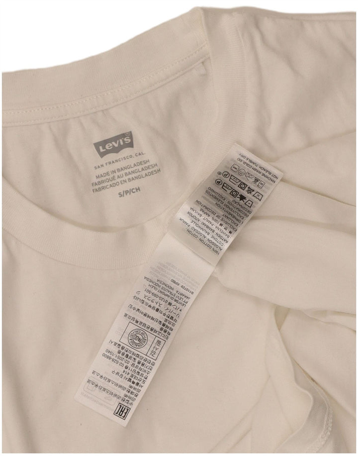 LEVI'S Womens T-Shirt Top UK 10 Small White Cotton