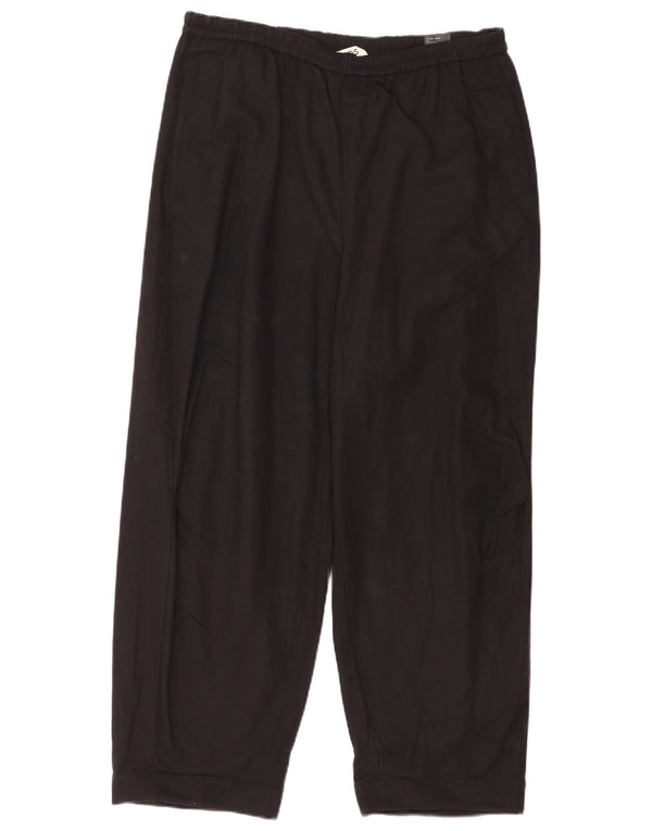 Cos Womens Tapered Pegged Casual Trousers XL W34 L28 Black Cotton