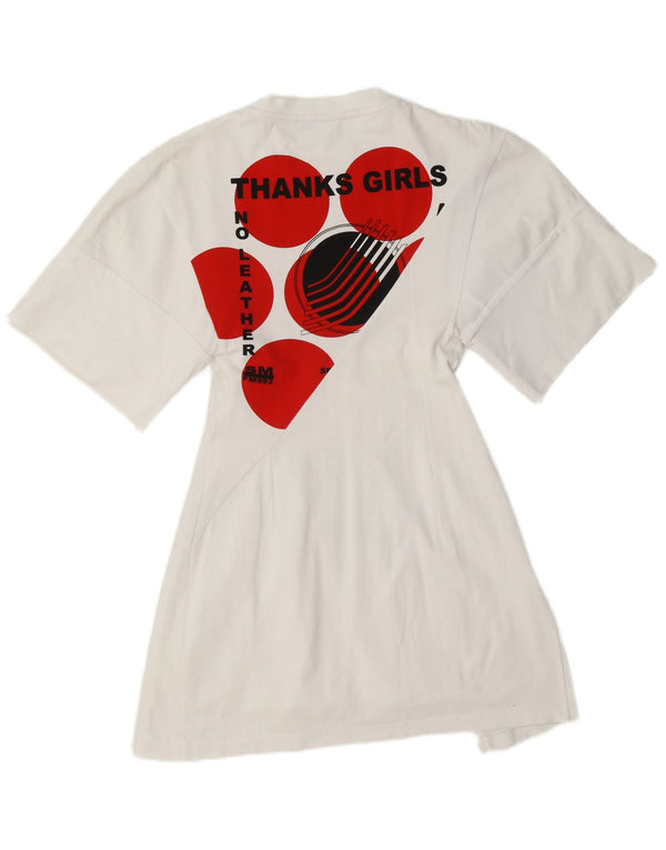Rochie tricou cu grafica Stella McCartney pentru femei IT 38 XS Bumbac alb