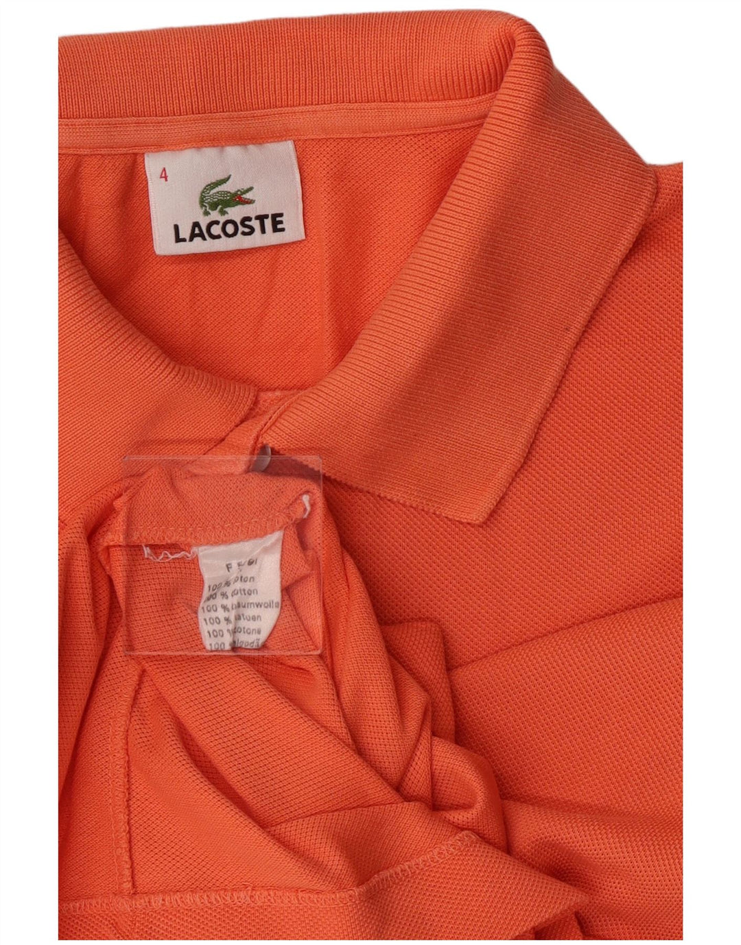 Tricou polo Lacoste pentru bărbați mărimea 4 bumbac portocaliu mediu