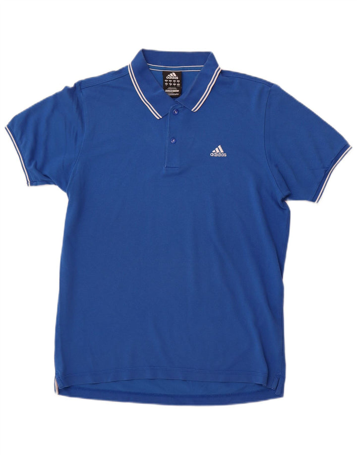 Tricou polo ADIDAS Clima 365 pentru bărbați, bumbac albastru mediu