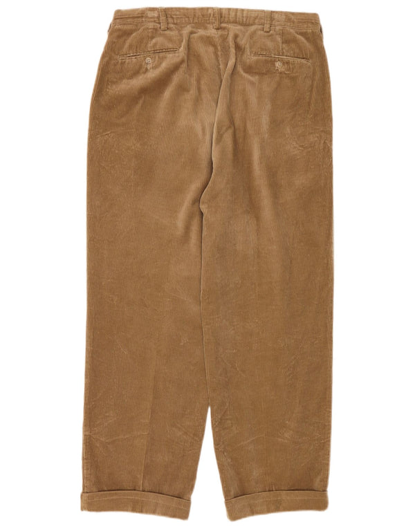 Pantaloni pentru bărbați Polo Ralph Lauren Andrew Pegged din velur L35 L31, bumbac bej