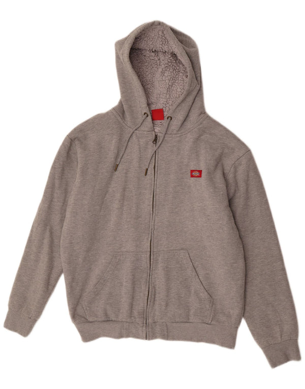 Pulover Dickies pentru bărbați Sherpa, cu fermoar, bumbac mare, gri