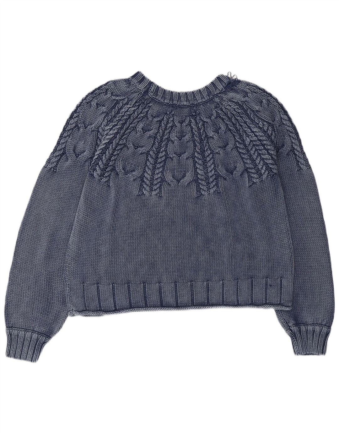 WHITE STUFF Pulover crop pentru femei cu gât de barcă UK 16 Mare bleumarin