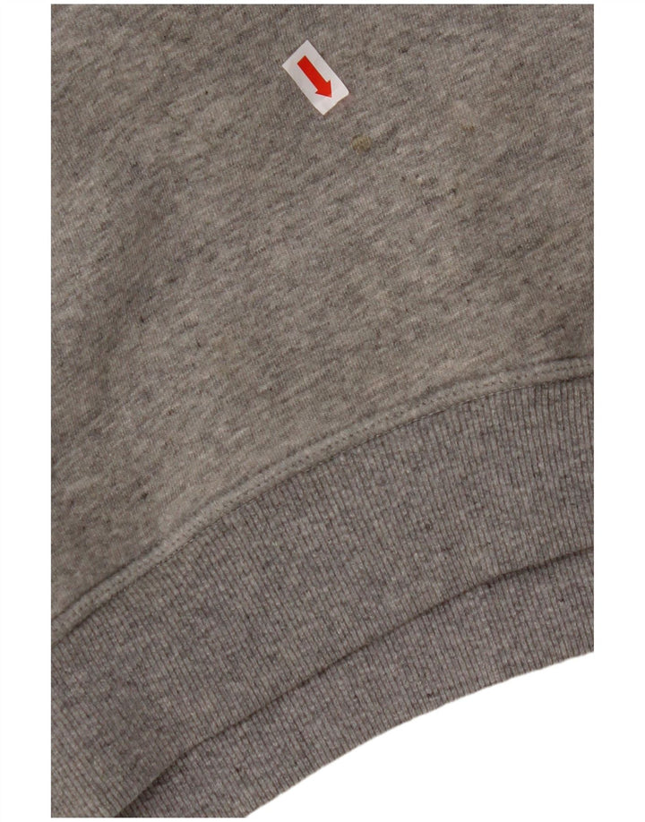 JACK WILLS Pulover supradimensionat pentru femei UK 10 Bumbac gri mic