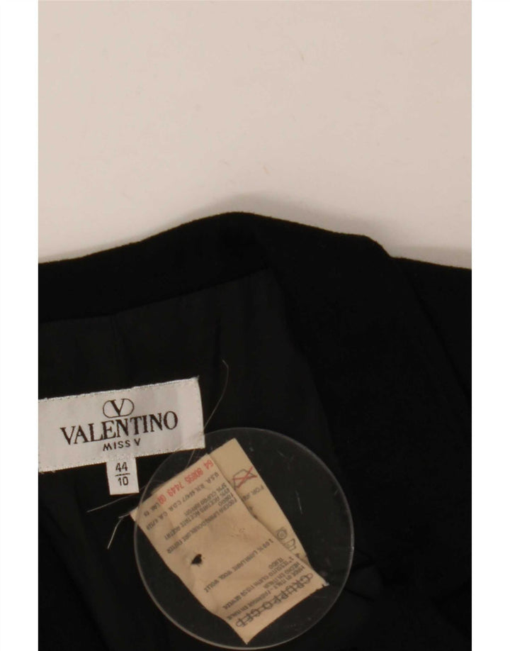 Jachetă Valentino pentru femei cu 4 nasturi IT 44 Lână neagră medie