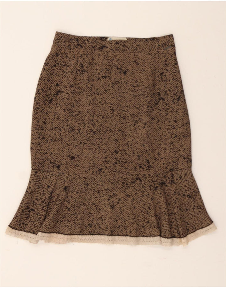 OTTOD'AME Womens Trumpet Skirt W32 Large Brown Chevron Vintage Ottod'Ame and Second-Hand Ottod'Ame from Messina Hembry 
