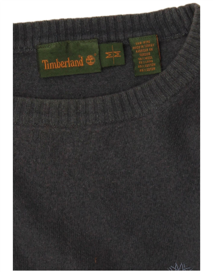 Pulover pentru femei TIMBERLAND cu gât de barcă UK 14 Lână gri mediu
