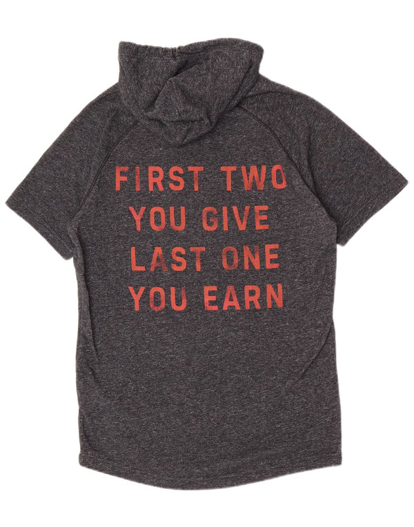 Tricou grafic cu glugă pentru bărbați Under Armour Top Medium Gri Flecked Sports