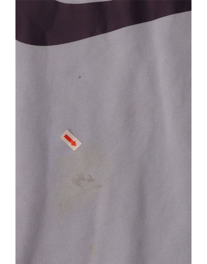 NIKE Womens Graphic Sweatshirt Jumper UK 14 Medium Blue Cotton