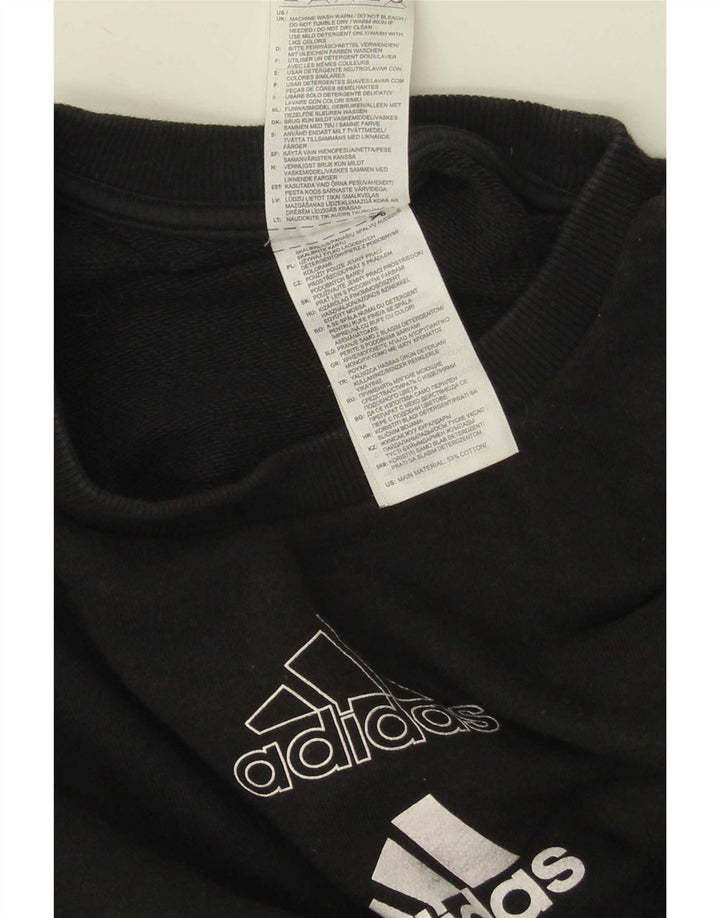 Pulover adidas pentru femei grafic supradimensionat UK 8/10 mic negru