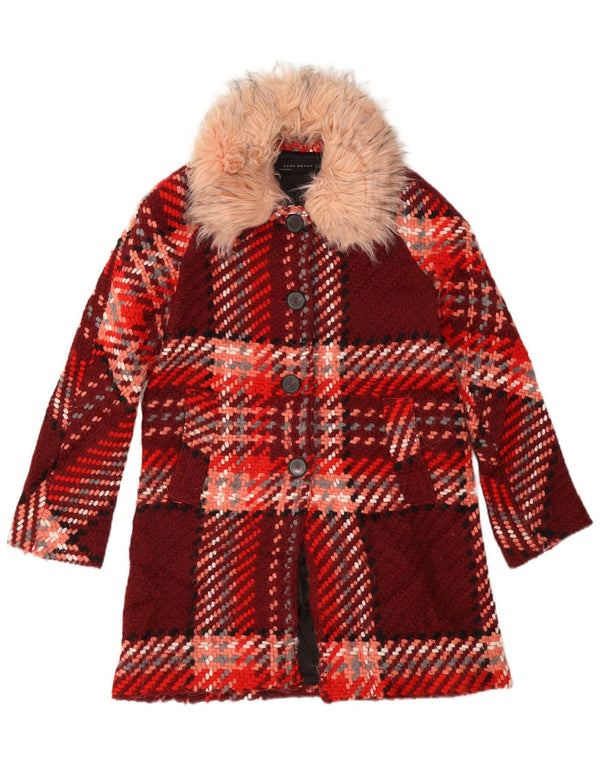 Pardesiu pentru femei Zara UK 6 XS Red Check