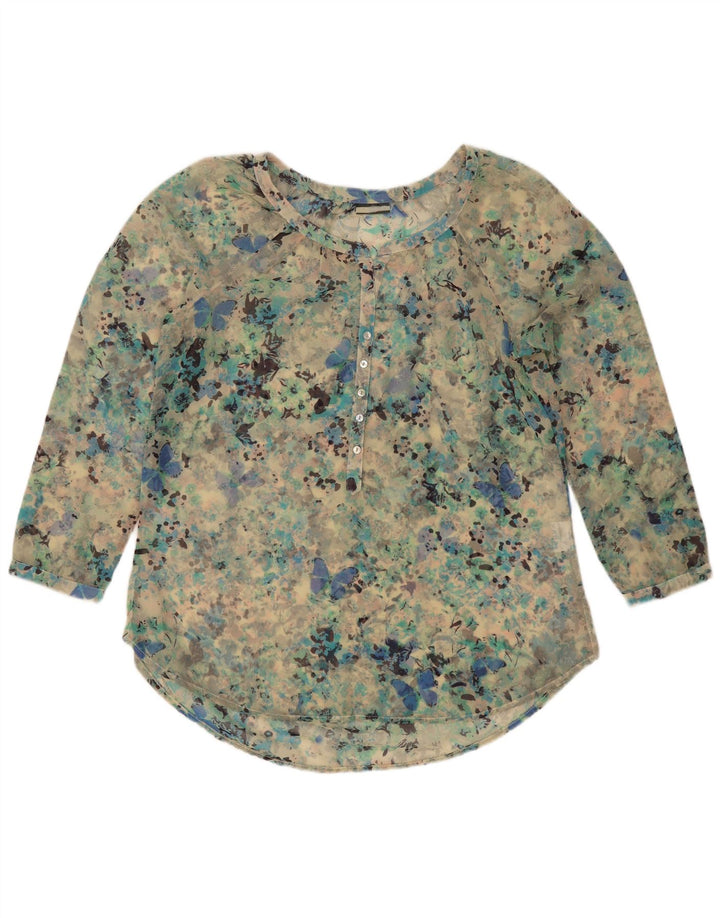 Bluză Vintage pentru femei UK 18 XL Turquoise Spotted