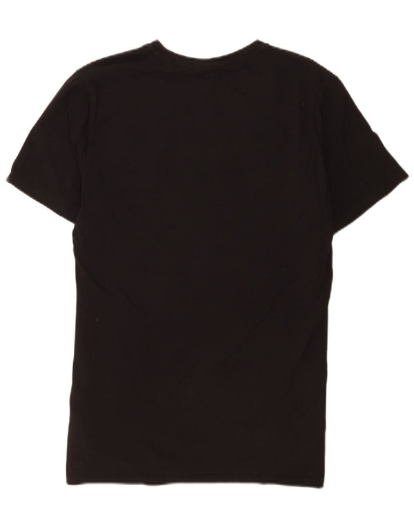 Tricou grafic pentru bărbați Guess Slim Fit Top UK 40 Bumbac mediu negru