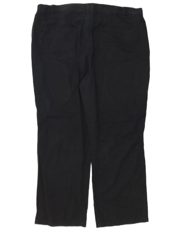 Pantaloni casual drepti pentru femei Marks & Spencer UK 22 3XL W42 L29 Negru