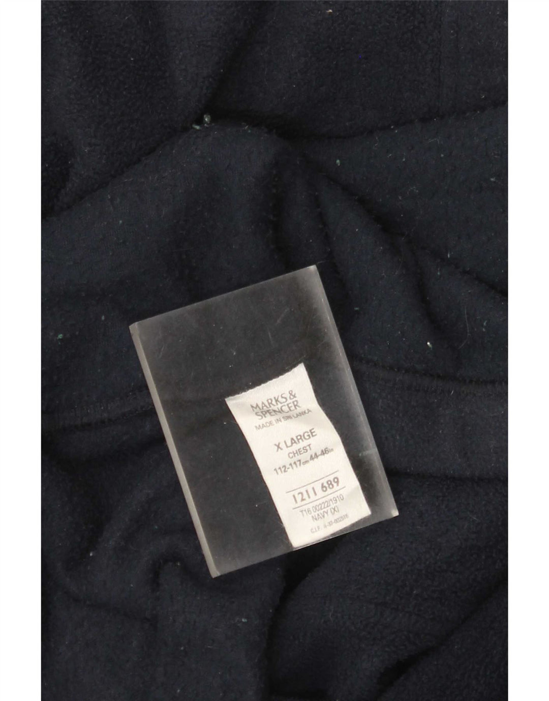 Jachetă fleece pentru bărbați Marks & Spencer UK 44 XL bleumarin poliester