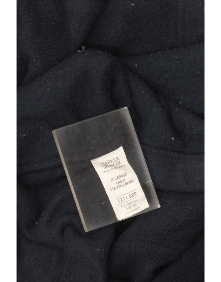 Jachetă fleece pentru bărbați Marks & Spencer UK 44 XL bleumarin poliester