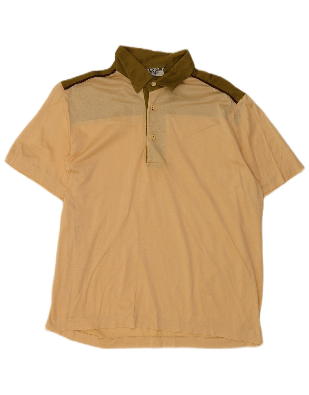 Tricou polo vintage pentru bărbați IT 50 Medium Bej Colorblock
