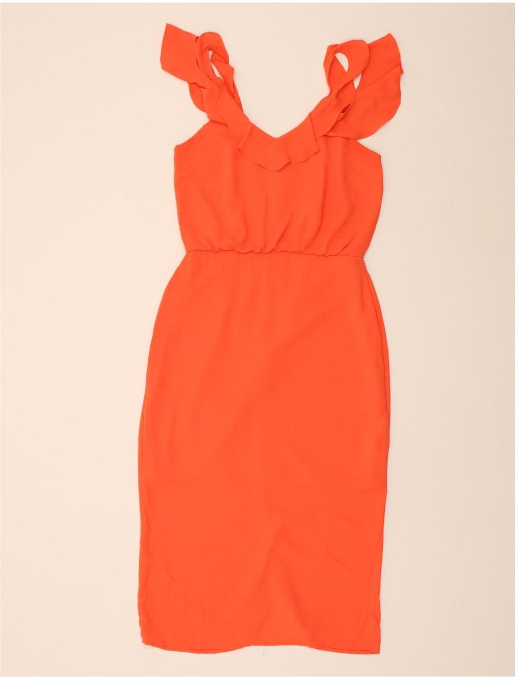 OASIS Womens Sleeveless Bodycon Dress UK 10 Small Orange Polyester Vintage Oasis and Second-Hand Oasis from Messina Hembry 