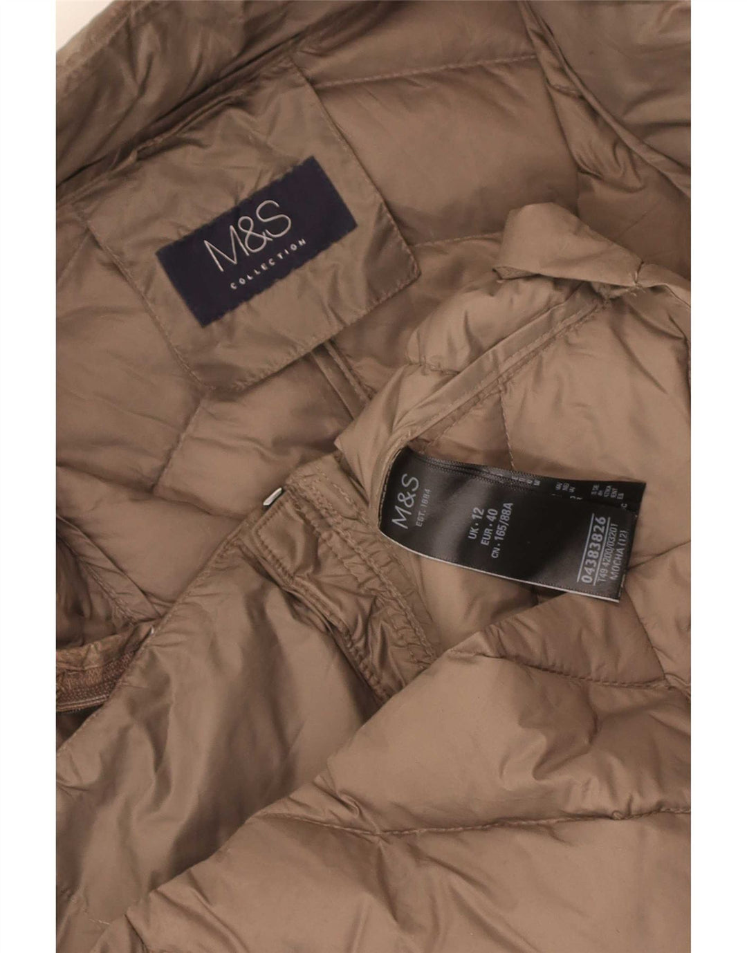 Jachetă căptușită pentru femei Marks & Spencer UK 12 Medium Brown Poliamidă