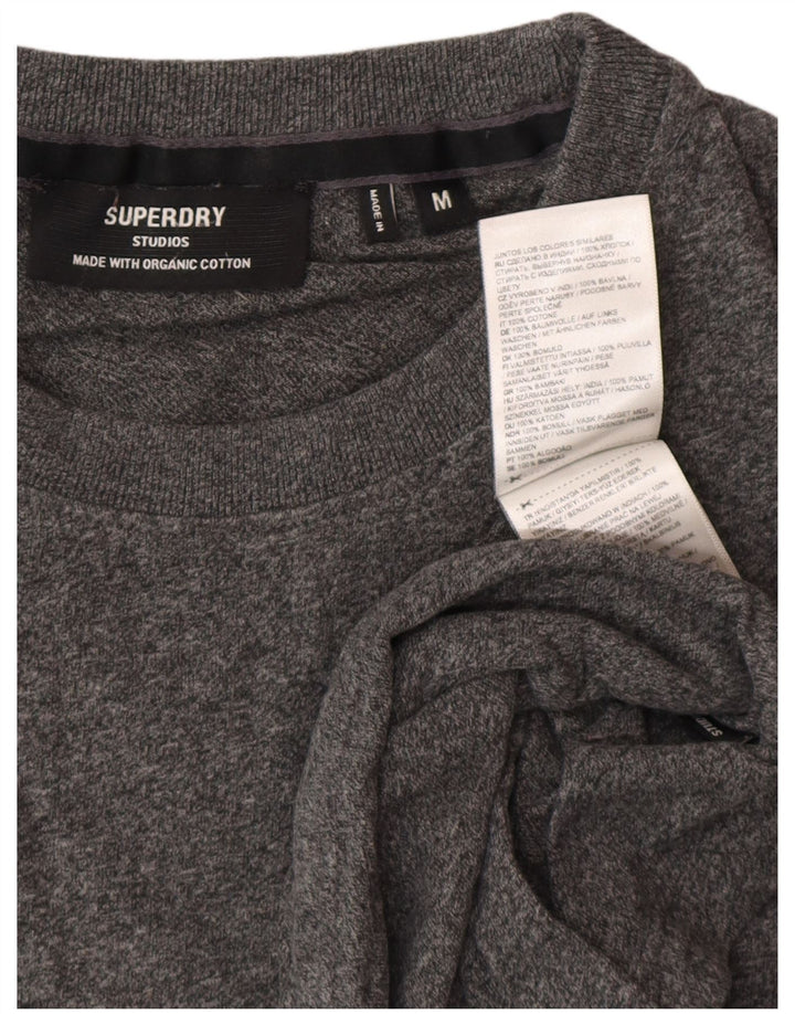 Tricou pentru bărbați Superdry Top din bumbac gri mediu