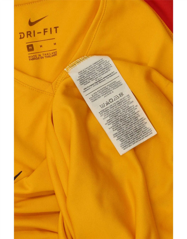 Tricou Nike Dri Fit pentru bărbați Top Mediu Galben Poliester Colorblock