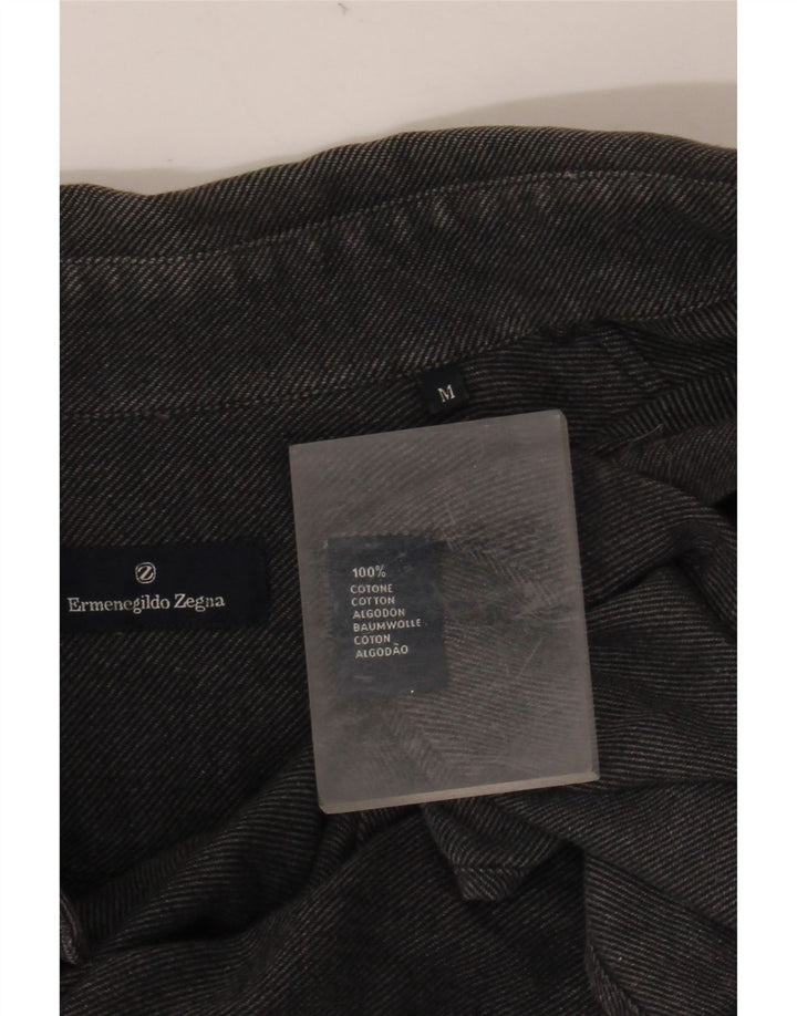 Cămașă pentru bărbați ERMENEGILDO ZEGNA, bumbac cu dungi, gri mediu