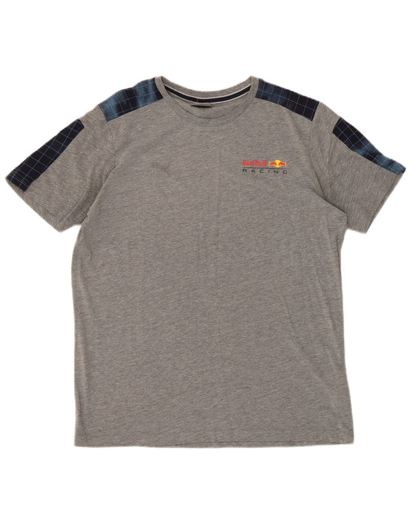 Tricou pentru bărbați Puma Top Medium Gri din bumbac color bloc