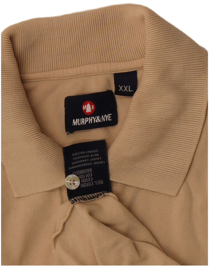 Tricou polo pentru bărbați Murphy & Nye, bumbac bej 2XL