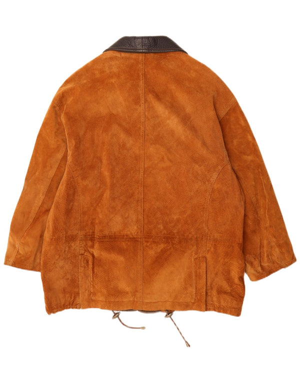 Pardesiu din piele intoarsa pentru barbati Conbipel Natural Wear UK 40, maro, piele mare