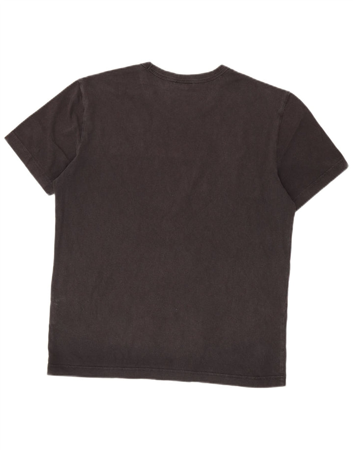 Tricou grafic Champion pentru bărbați Top mediu din bumbac negru