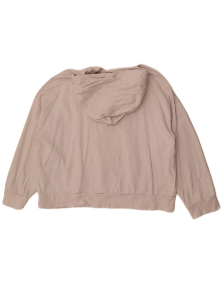 Pulover cu glugă supradimensionat cu grafic Levi's pentru femei UK 14 Bumbac alb mediu