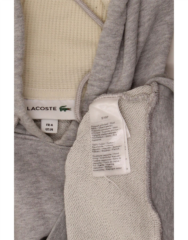 Pulover LACOSTE pentru bărbați, mărimea 4, bumbac gri mediu