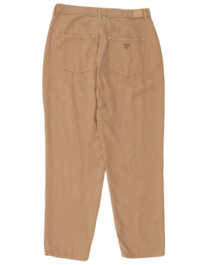 Blugi conici pentru femei GUESS Mom Jean cu talie înaltă W29 L27 bej