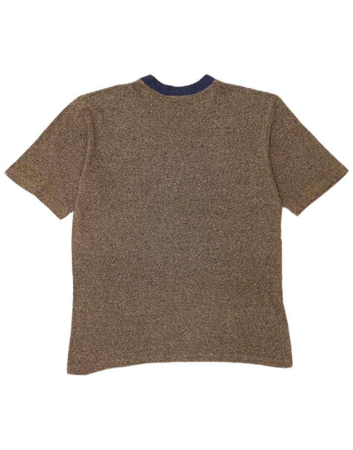 Tricou pentru bărbați ASICS Top mare maro, bumbac color bloc
