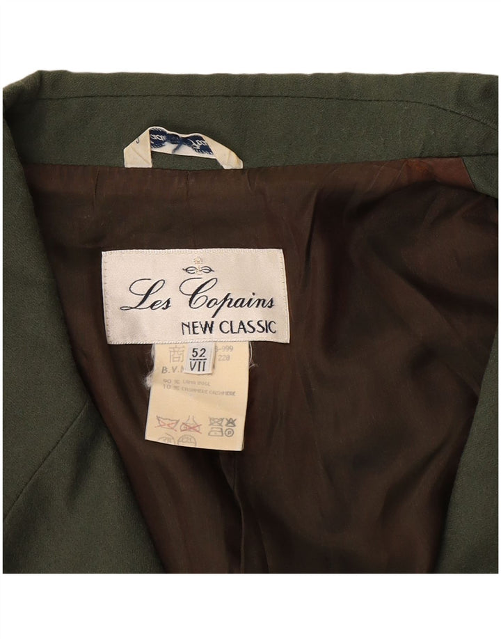 Jachetă Blazer Femei Les Copains cu 2 nasturi IT 52 2XL Kaki Lână