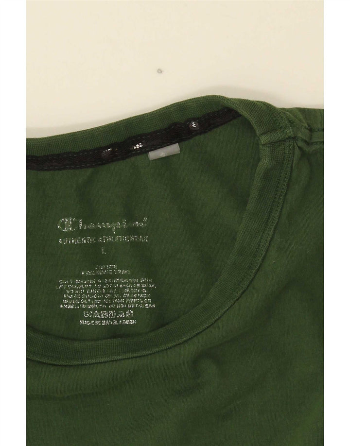 Tricou grafic Champion pentru bărbați Top mare din bumbac verde