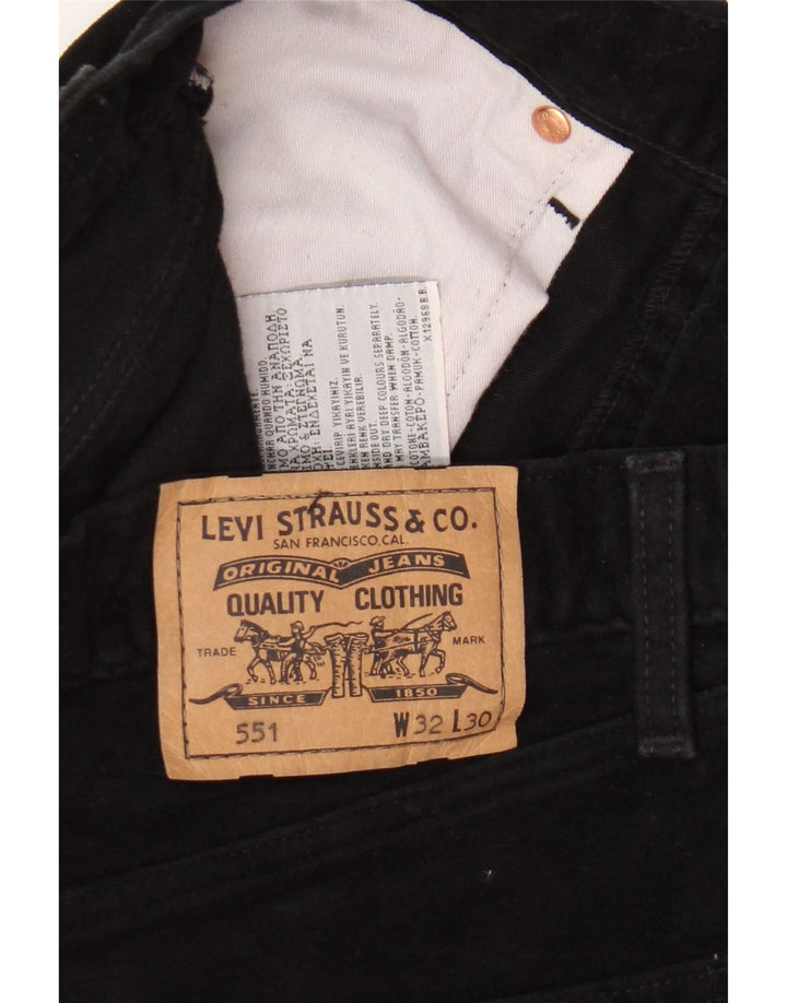 Blugi drepti pentru bărbați Levi's 551 W32 L30 bumbac negru