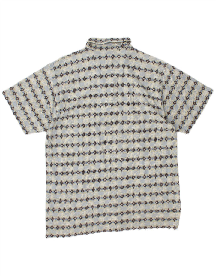 Tricou polo pentru bărbați SAVVY, cu fermoar, albastru, bumbac Argyle/Diamond