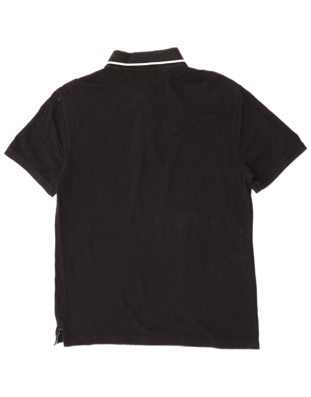 Tricou polo Tommy Hilfiger pentru bărbați, bumbac negru mediu clasic