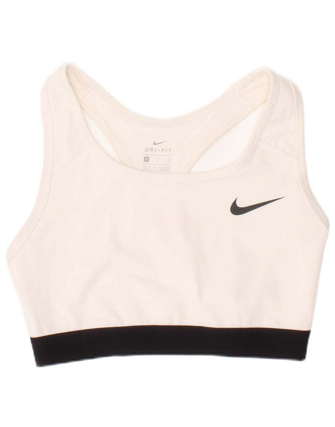 Sutien sport Nike Dri Fit pentru femei Top mic, alb, poliester sport