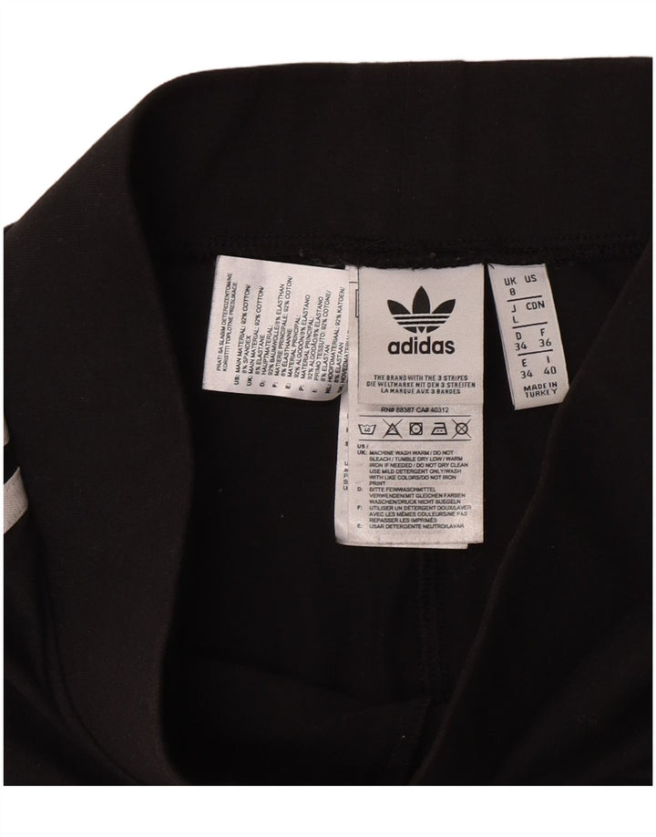 Leggings pentru femei Adidas UK 8 Small Black Bumbac