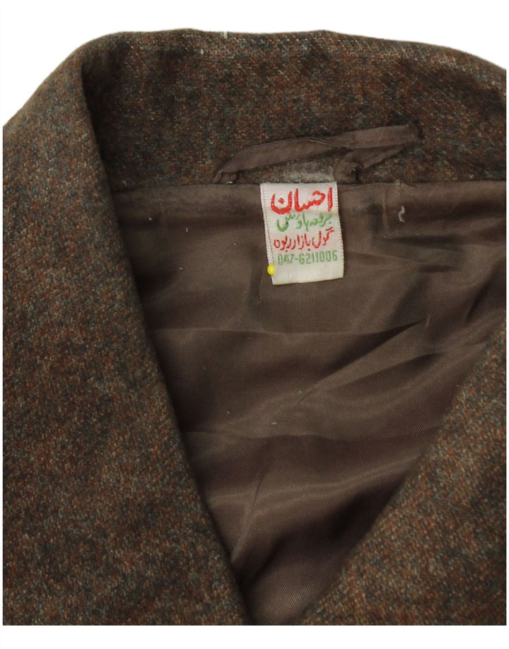 Pardesiu vintage pentru femei UK 14 maro mediu